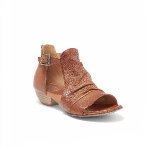 Miz Mooz Corra Open Toe Sandals Brandy Brown Leather Women’s Size 6.5 or EU 37